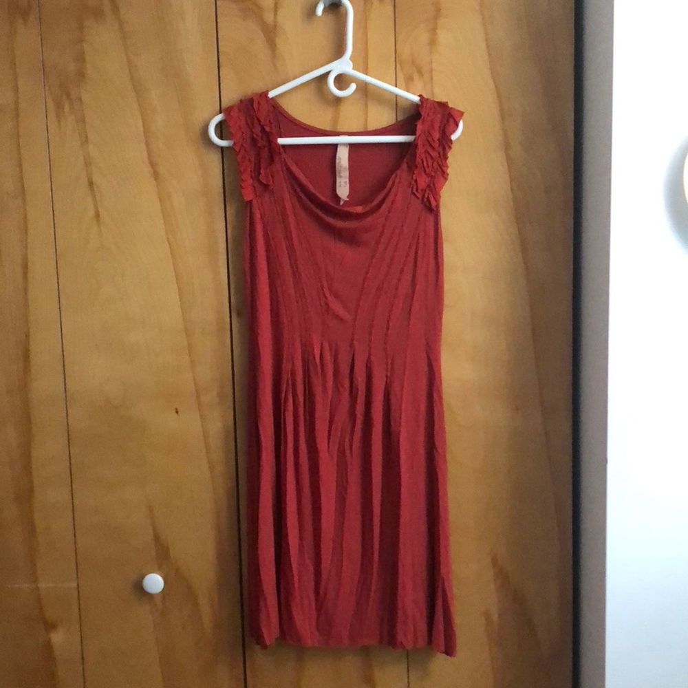 Bailey 44 Anthropologie rust orange dress Lrg